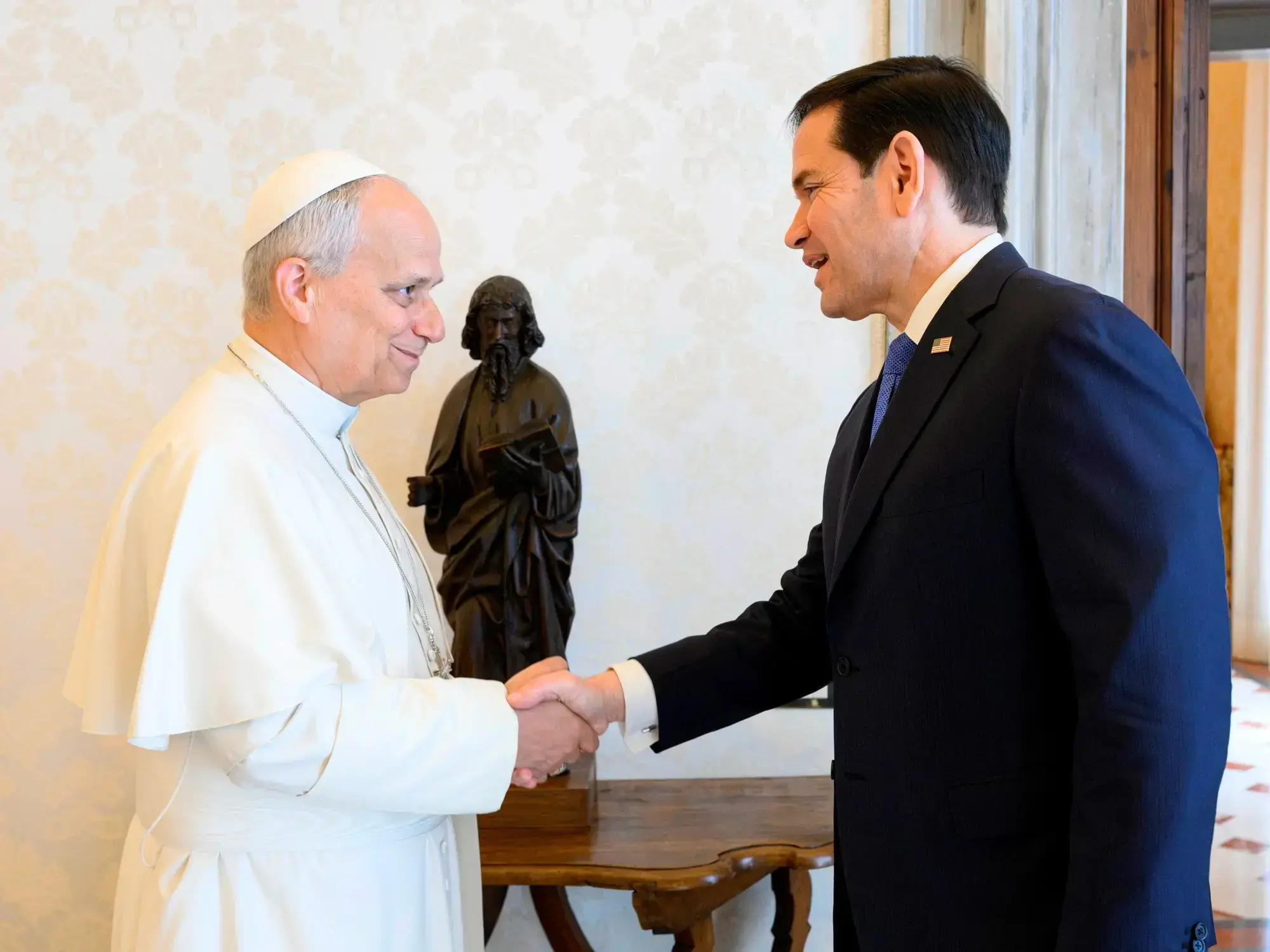 El Papa León XIV recibe a Marco Rubio en el Vaticano