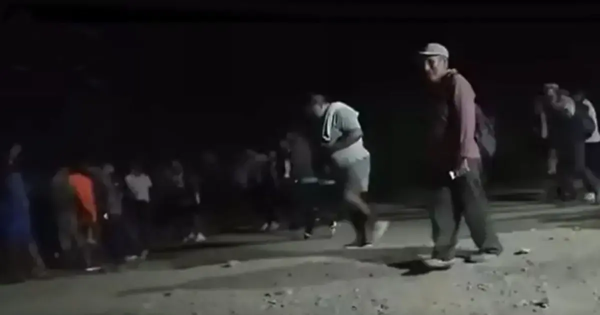 Captura de video del enfrentamiento