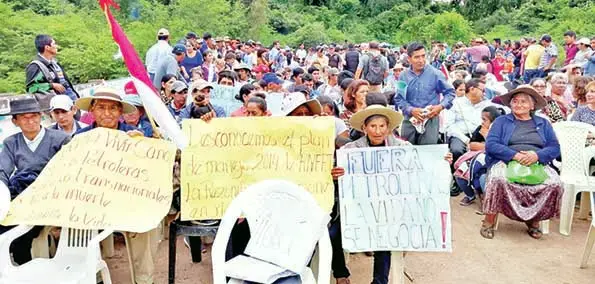 Imagen referencial sobre la resistencia de los comunarios de Tariquía.