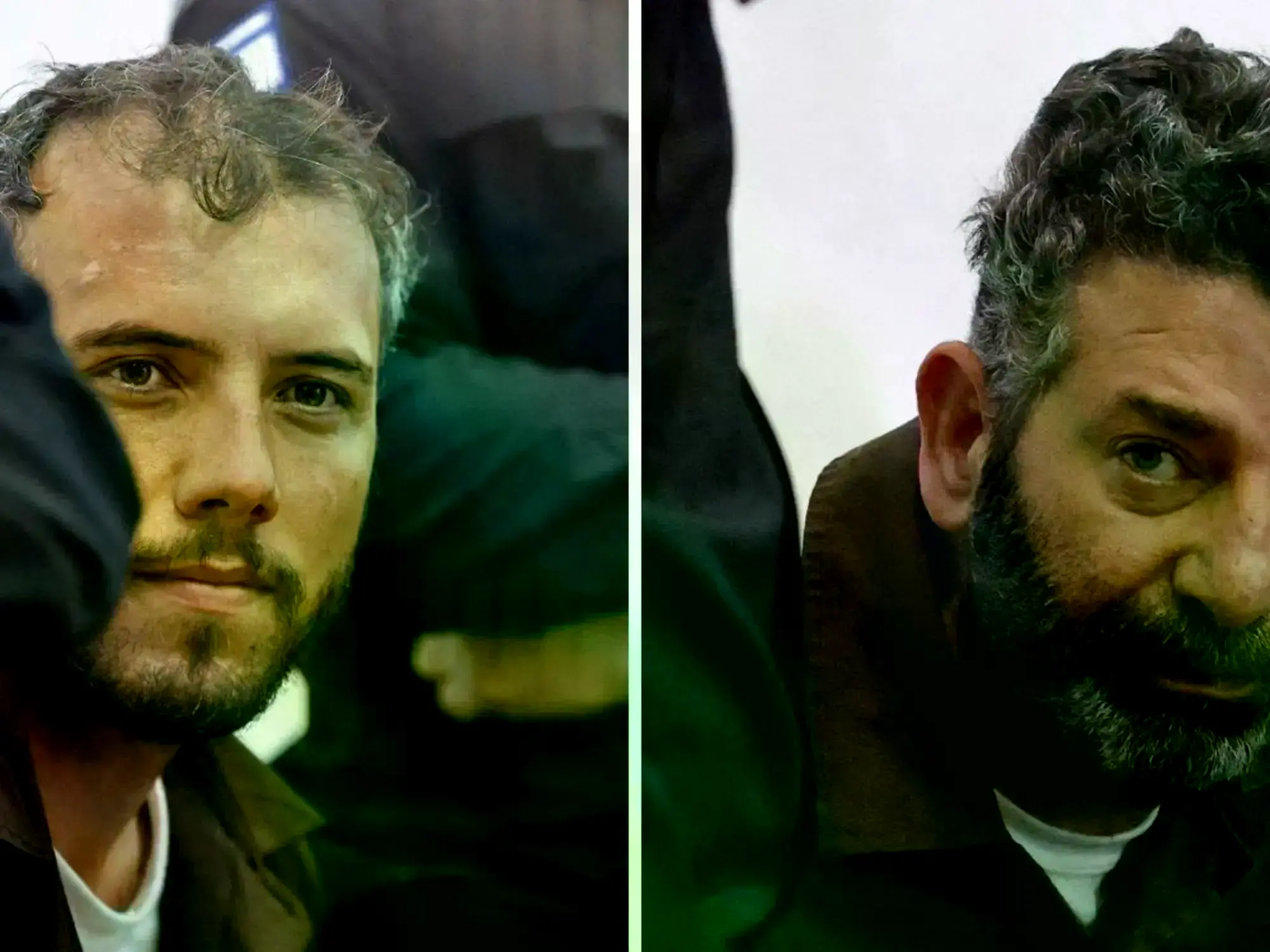 El activista brasileño Thiago Avila, al ser presentarse ante la Justicia de Israel.