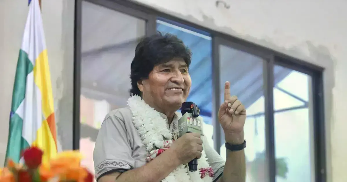 El expresidente Evo Morales en un evento partidario