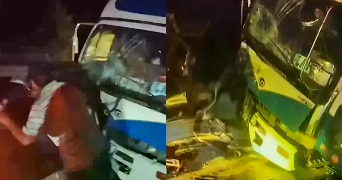 El impacto fue de frente entre ambos motorizados