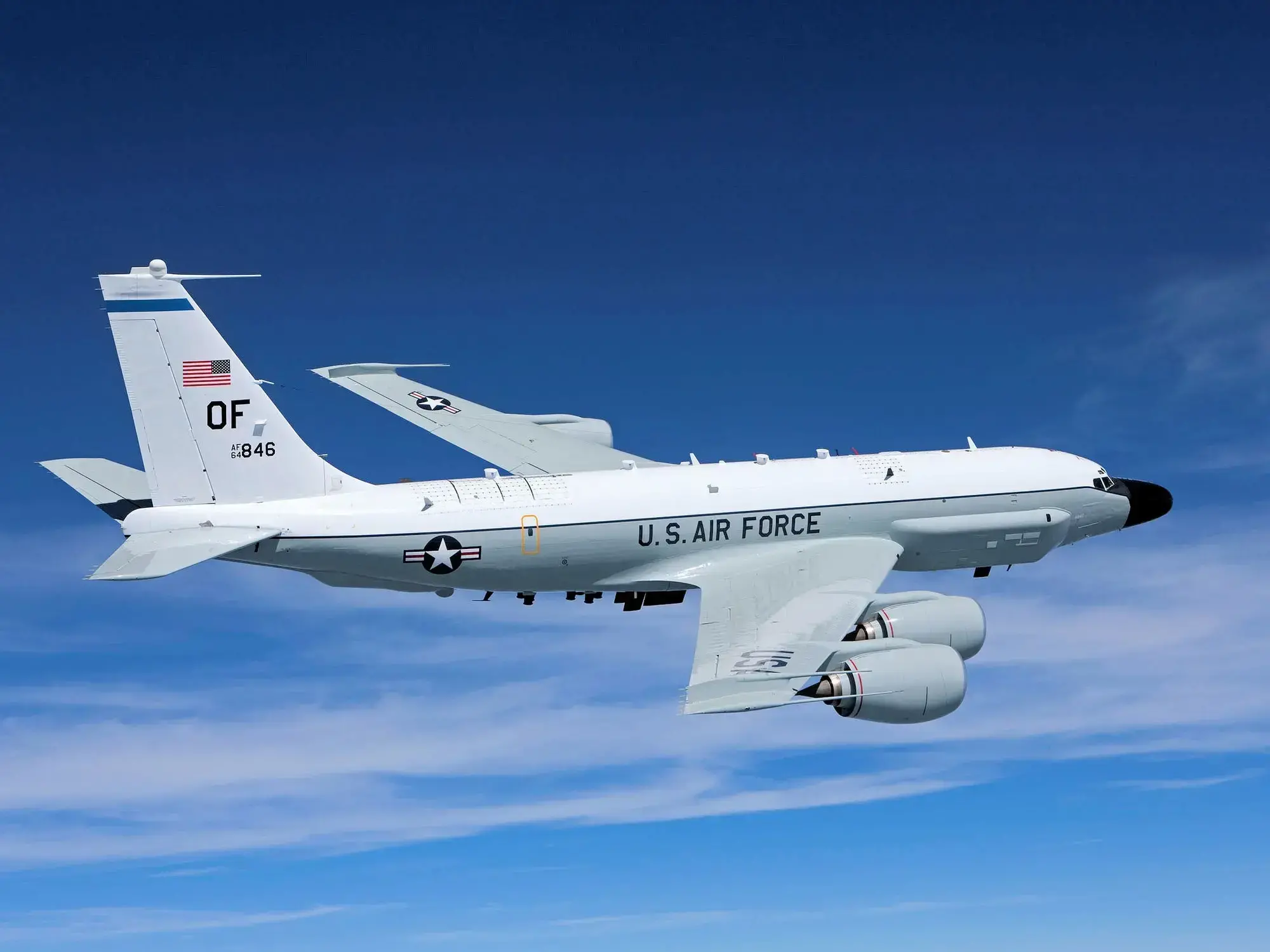 Aviones de reconocimiento Boeing P-8A Poseidón y RC-135V Rivet Joint usados en las operaciones.