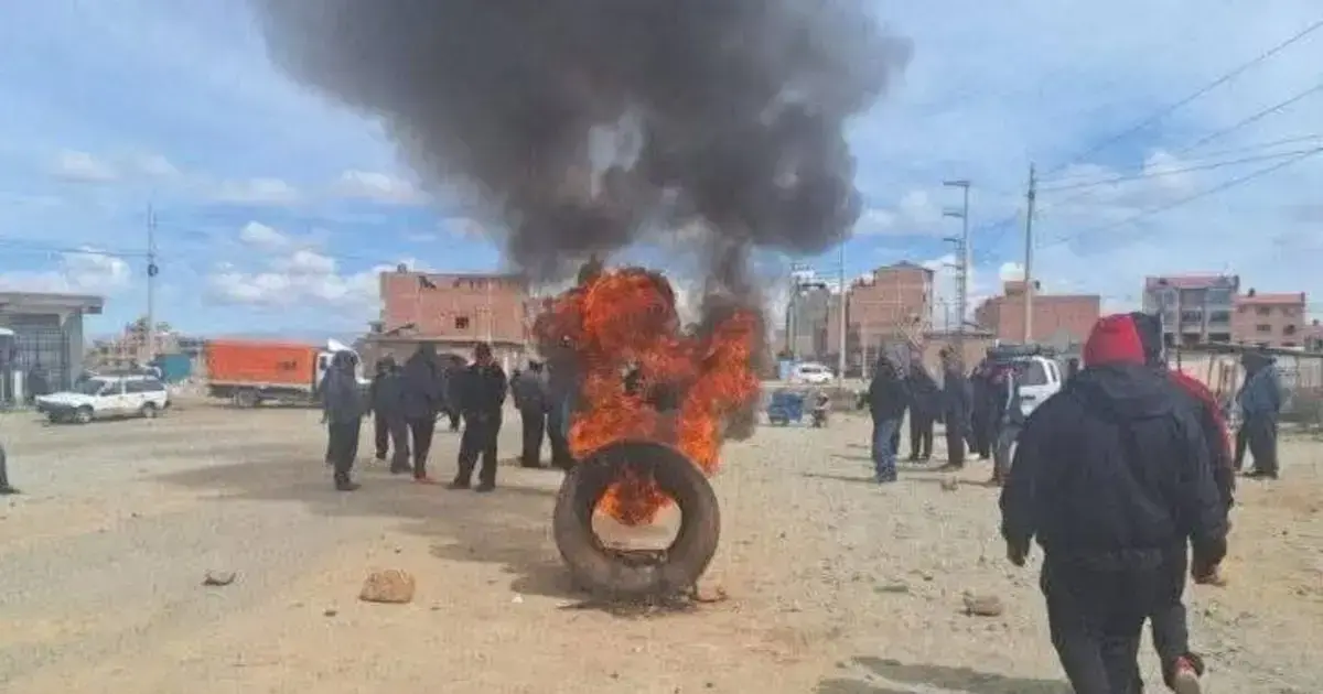Bloqueo en El Alto.