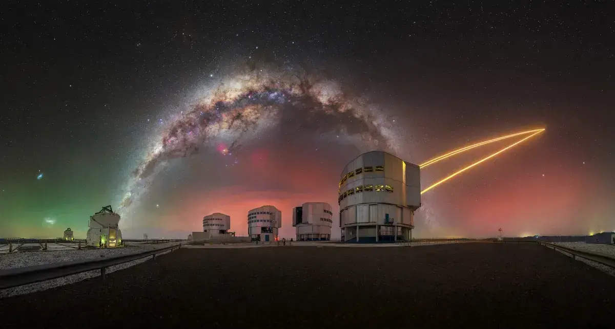 Imagen "Sodium Milky Way" captada en el Very Large Telescope (VLT) en Cerro Paranal, Chile.