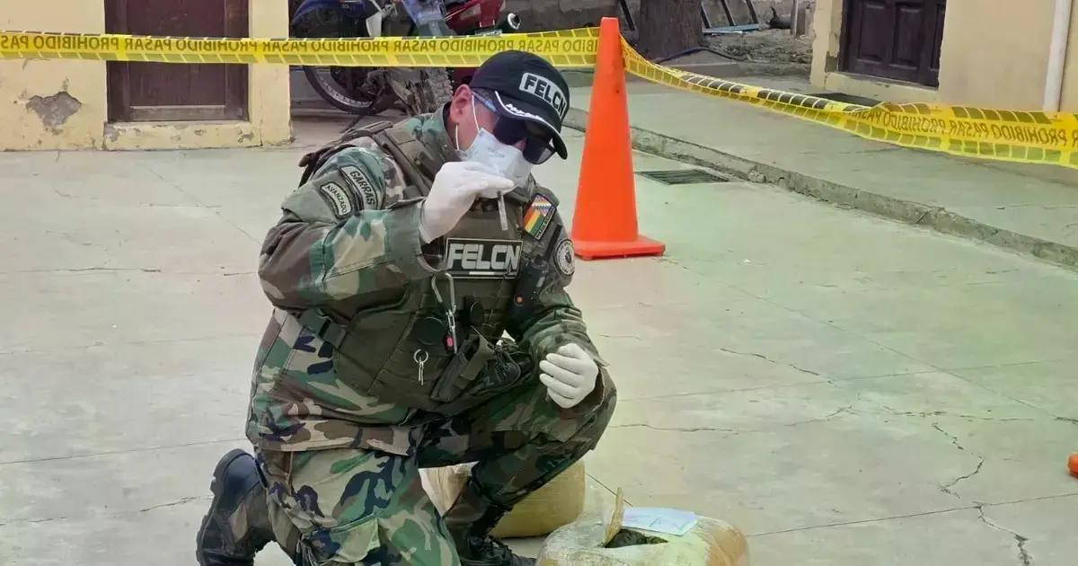 Cuatro paquetes de marihuana fueron incautados