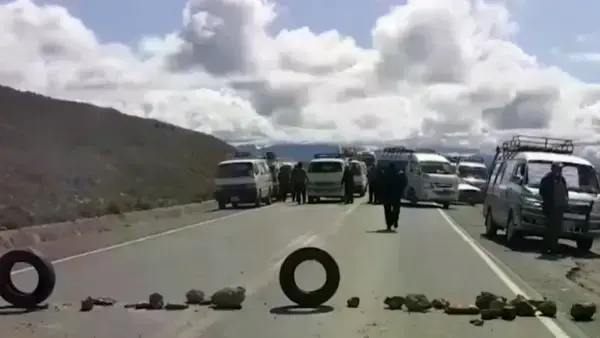 Bloqueo en la zona de Desaguadero.