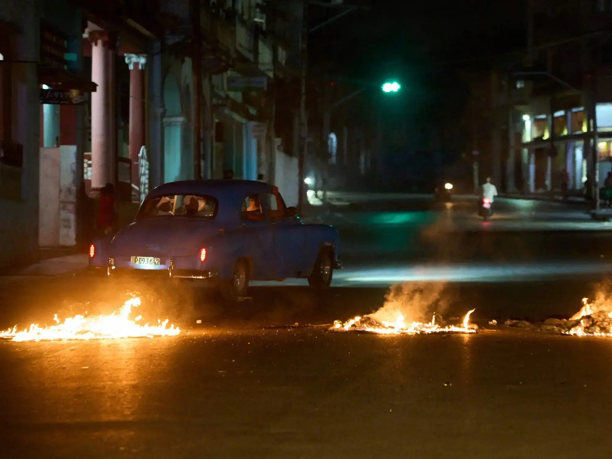 Protestas en La Habana con cacerolazos durante el apagon.