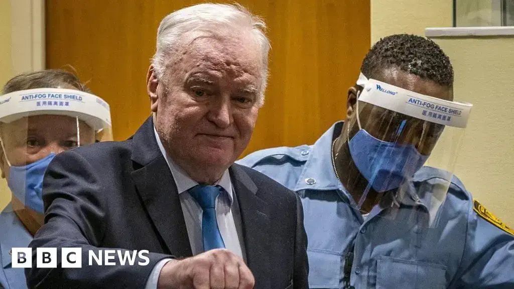 Ratko Mladic en el tribunal. Ha estado en detención desde 2011 y perdió su apelación diez años después.