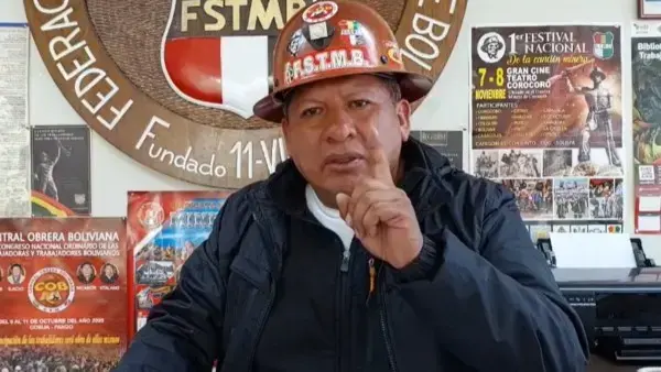 El líder minero Andrés Paye.
