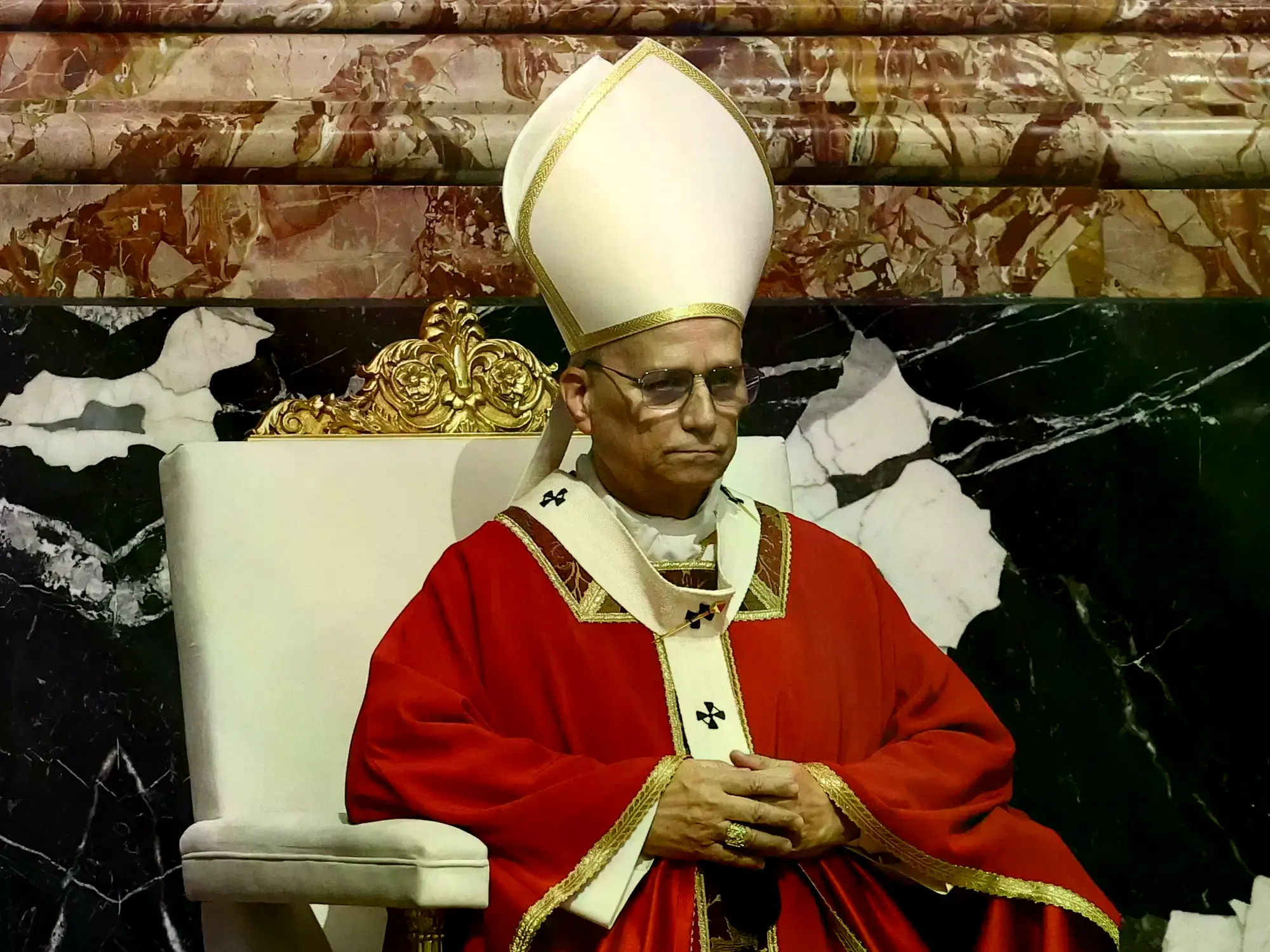 El papa León XIV durante una misa en San Pedro. Foto: Reuters