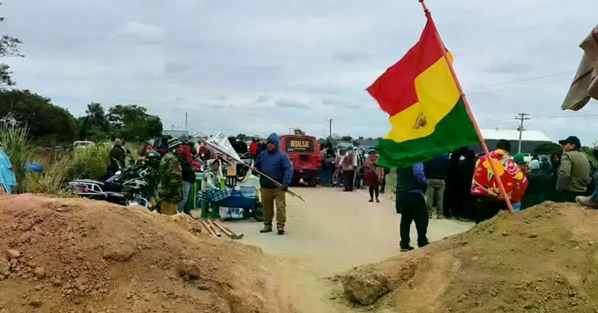 Bloqueo en el municipio de San Julián