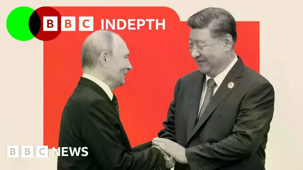 Putin y Xi en Tiananmen, Beijing, septiembre de 2025.