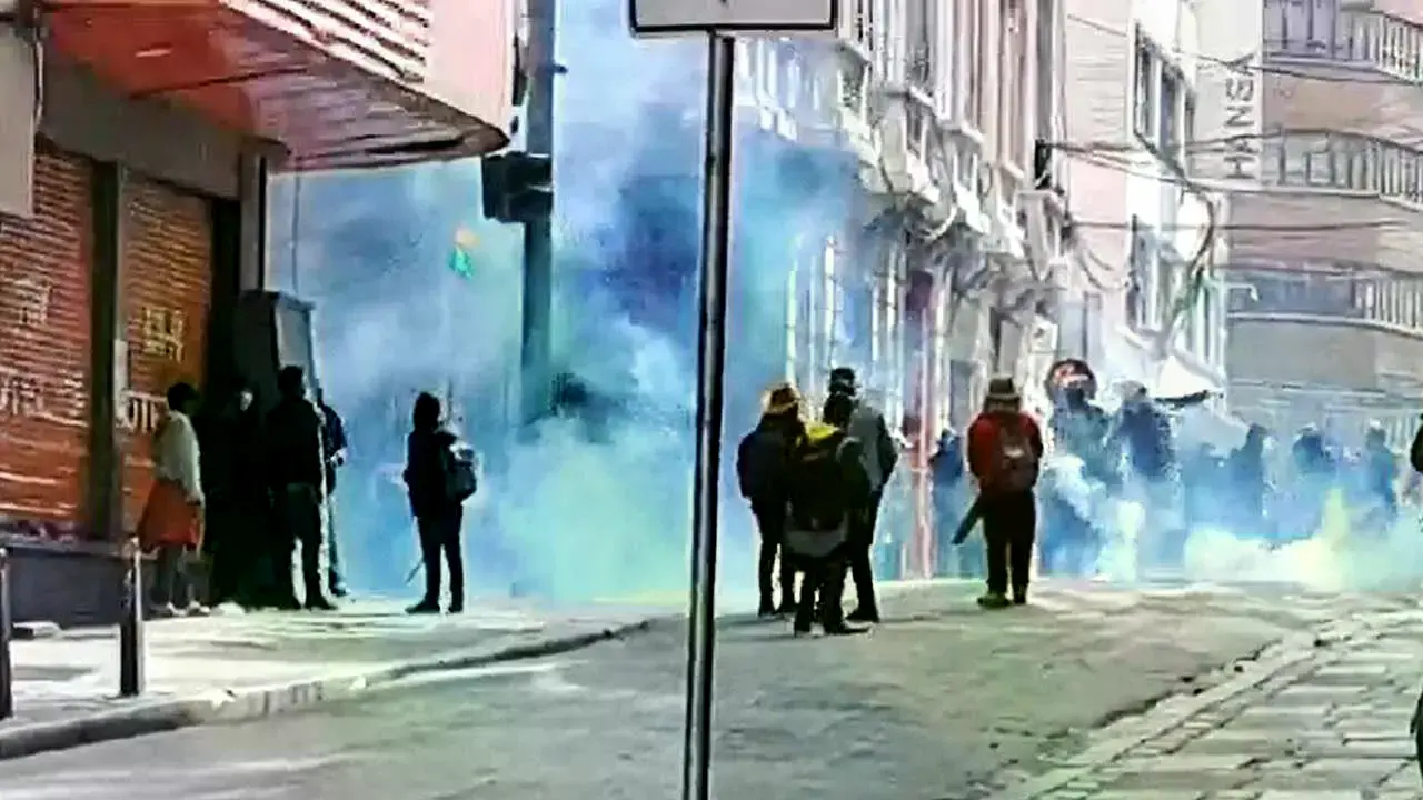Imagen referencial de los conflictos en La Paz