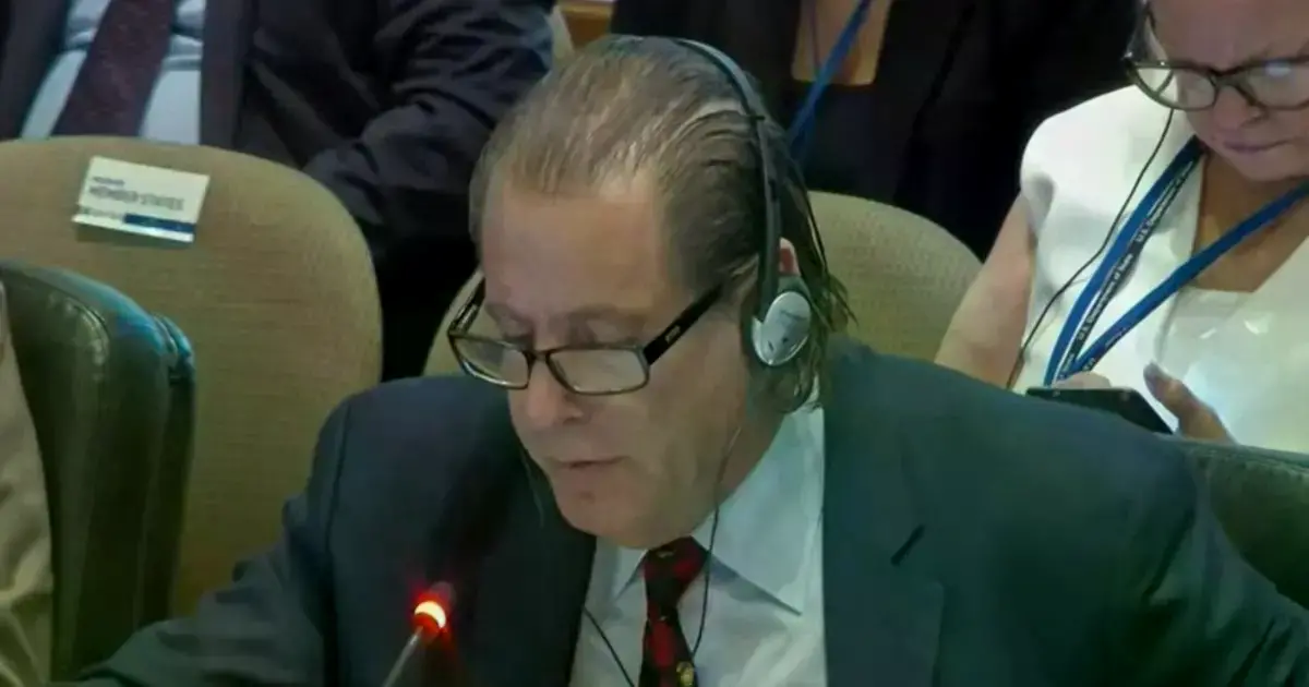 El embajador Leandro Rizzuto Jr. en el Consejo Permanente de la OEA.