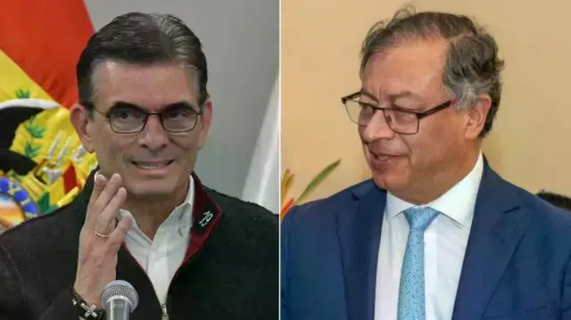 Los presidentes de Bolivia, Rodrigo Paz, y de Colombia, Gustavo Petro.