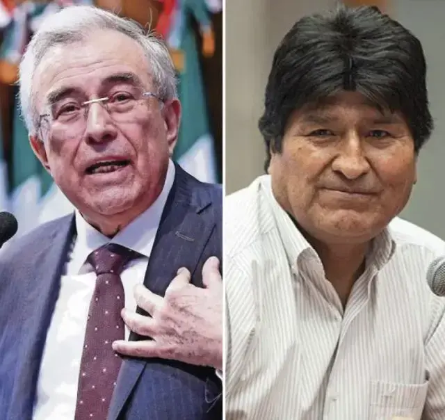 Rubén Rocha Moya, requerido por EEUU por narcotráfico, y el expresidente Morales