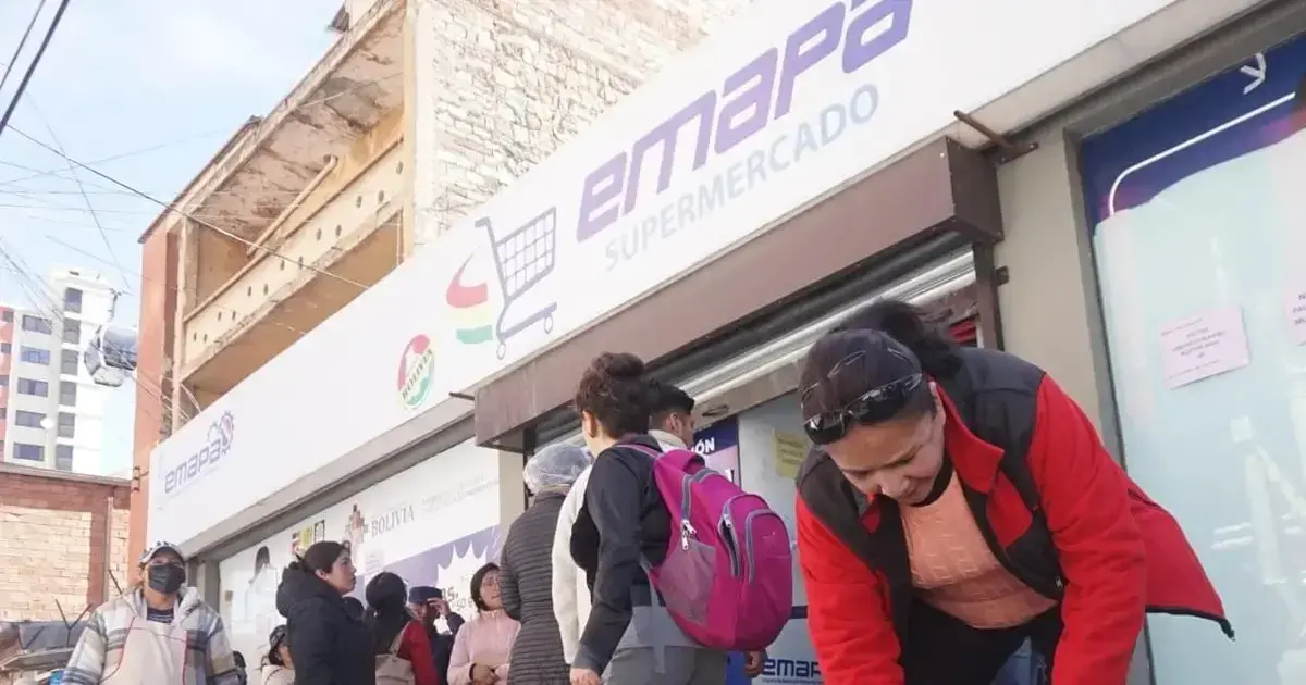 Colas en Emapa para abastecerse de alimentos