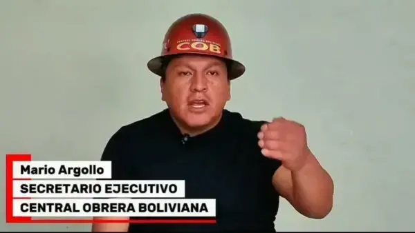 Captura de video del dirigente Mario Argollo