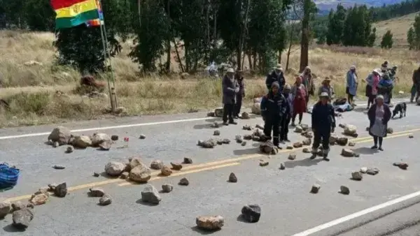 Uno de los puntos de bloqueo.