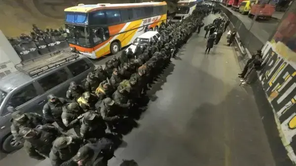 Operativo de desbloqueo ejecutado en la madrugada del sábado.