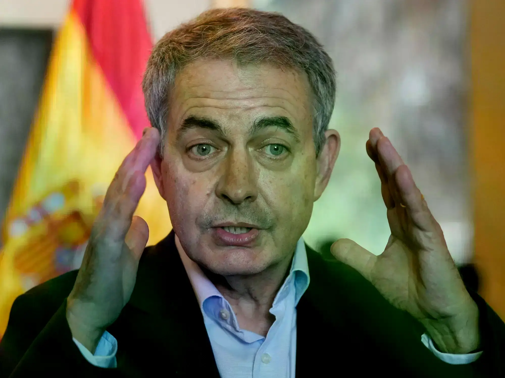 El expresidente José Luis Rodríguez Zapatero, durante una de sus actividades luego del término de su gobierno.