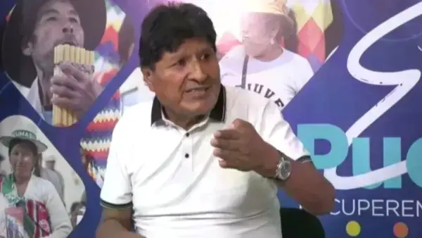 Expresidente Evo Morales durante su programa dominical.