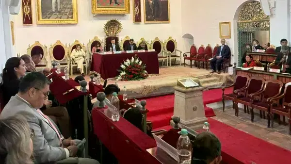Sesión del Senado en la Casa de la Libertad, en Sucre.