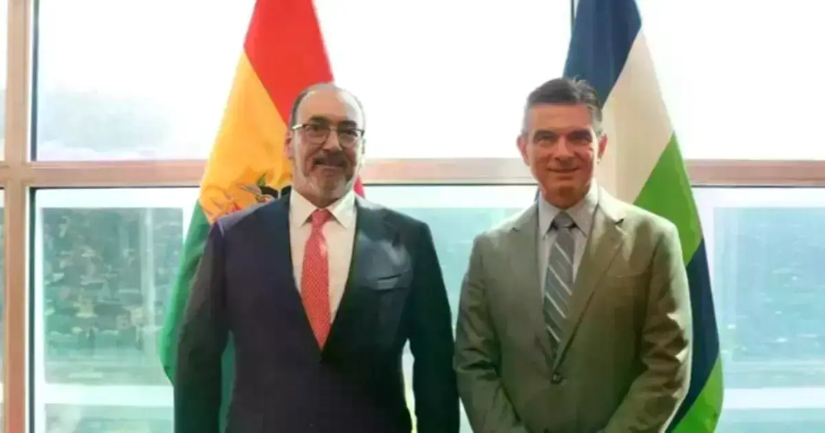 Bandera boliviana flameando al viento ilustra la publicación
