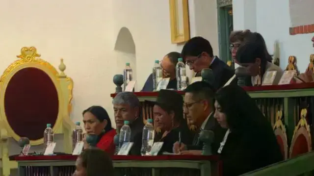 El Senado sesiona en la Casa de la Libertad, en Sucre.