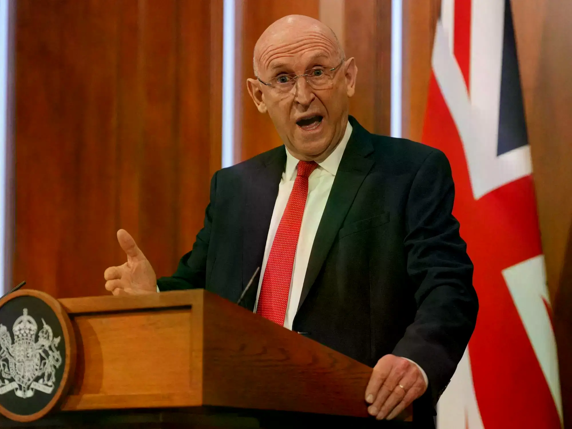 El secretario de Defensa britanico, John Healey. Foto: Reuters