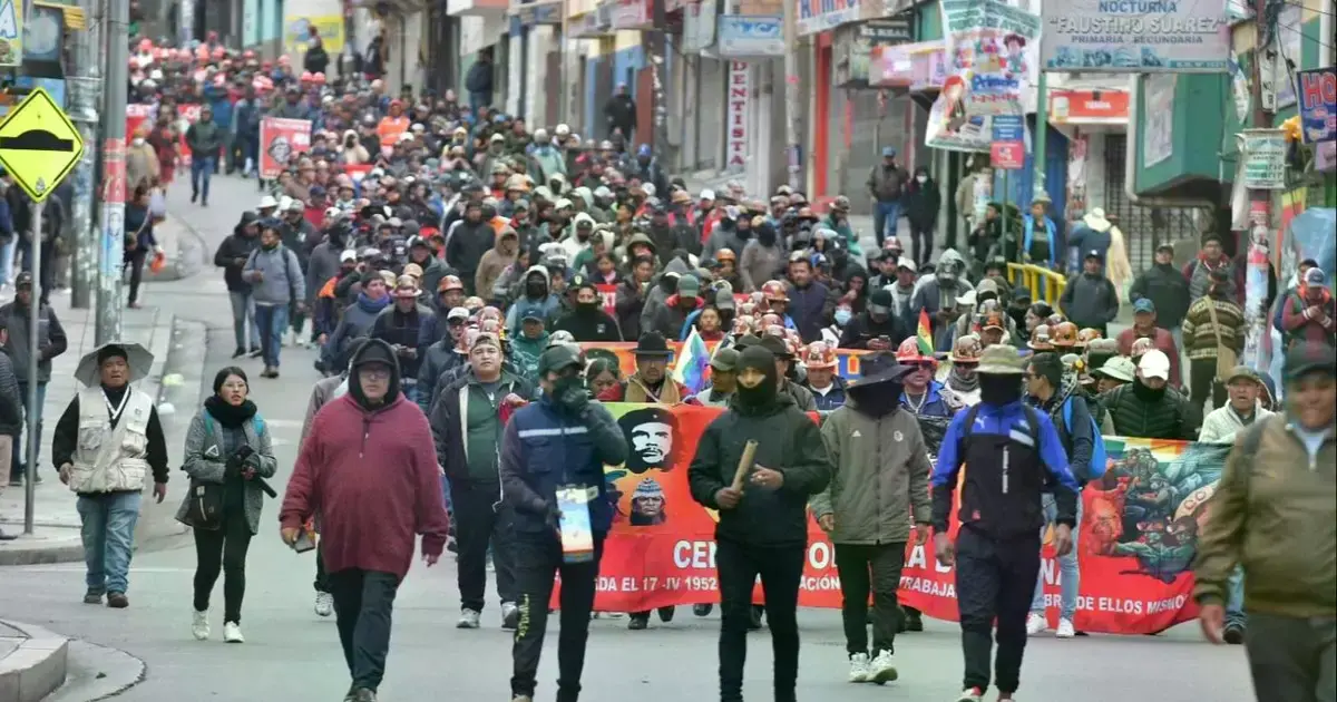 Marcha en La Paz.