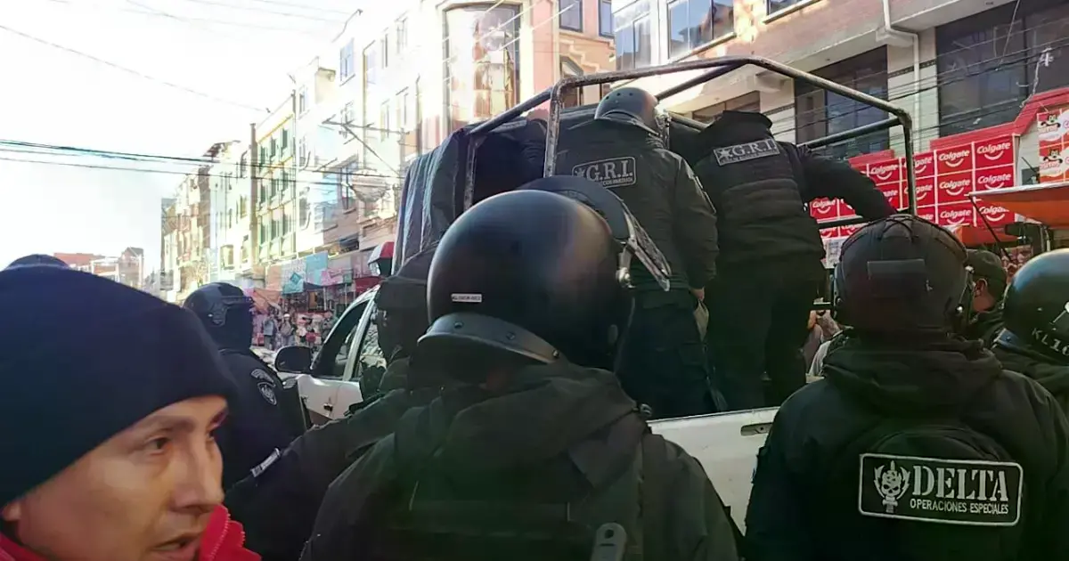 La Policía intervino el punto donde ocurrieron los violentos destrozos