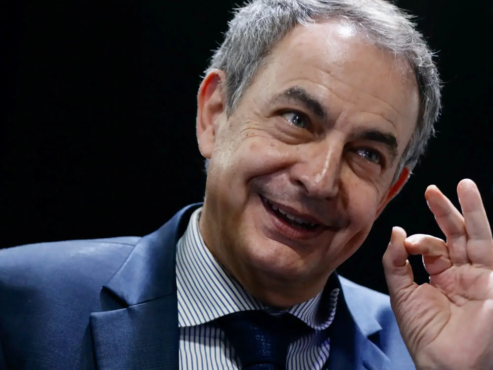 El expresidente José Luis Rodríguez Zapatero, durante una de sus actividades luego del término de su gobierno.
