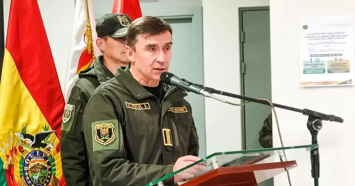 El comandante general de la Policía Boliviana, Mirko Sokol