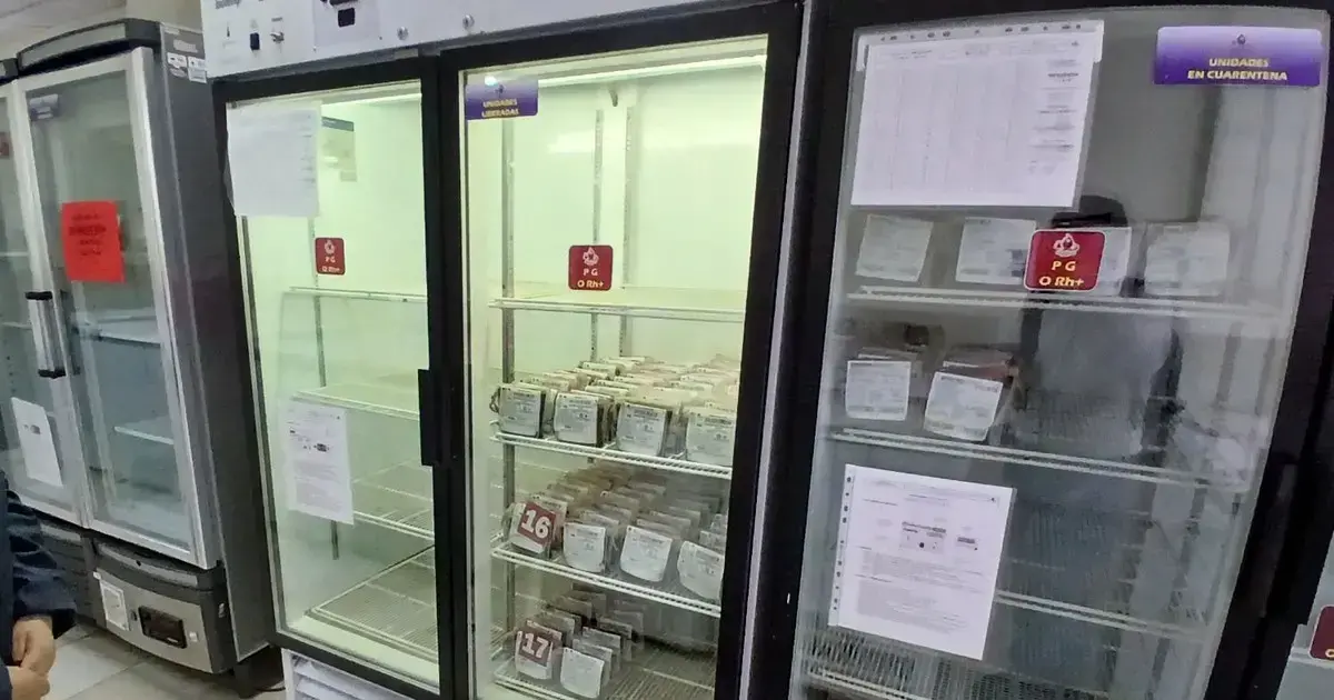 Las reservas de unidades de sangre son escasas en el banco de sangre del Hospital de Clínicas.