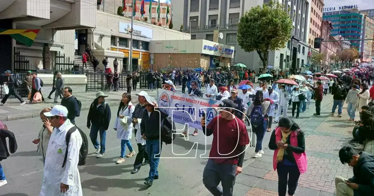 La marcha de los médicos en La Paz.