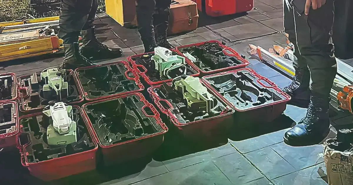 Recuperaron equipos de agrimensura y topografía, entre otros.