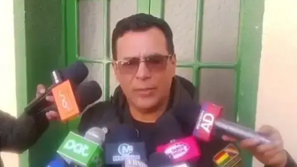 El comandante departamental de la Policía de Potosí, Pompeyo Sánchez.