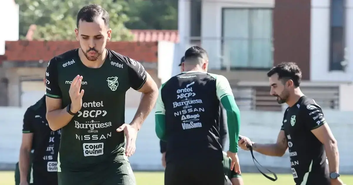 Luis Haquin, capitán de la Verde, en un entrenamiento.