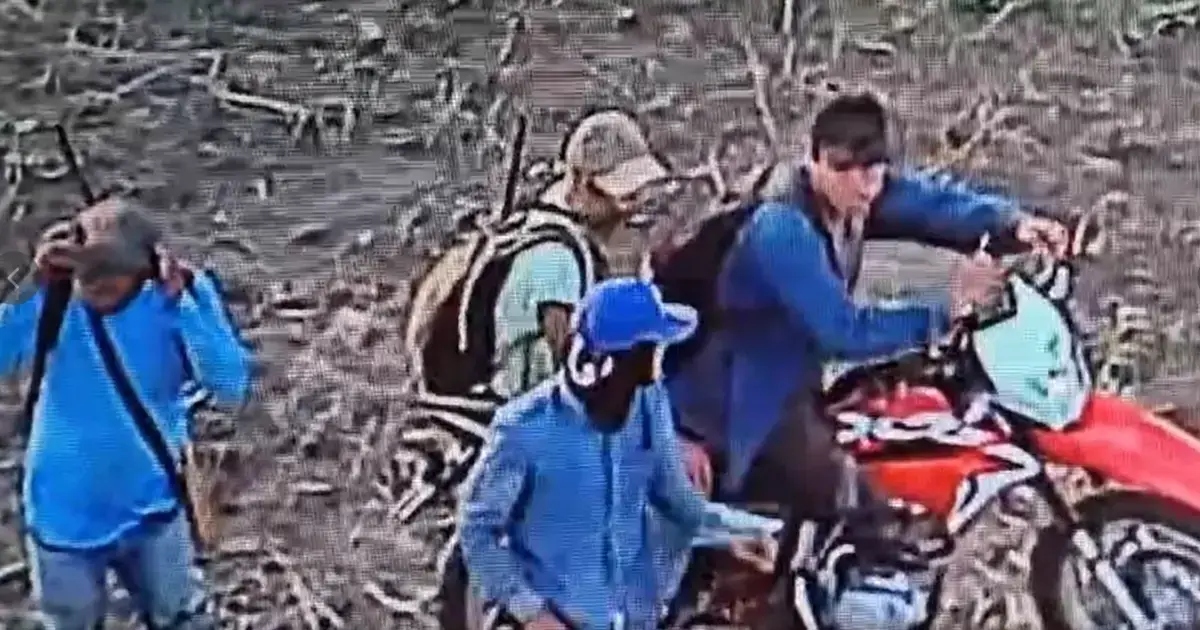 La imagen de los avasalladores que supuestamente ingresaron al predio Santa Rita.