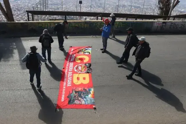 Una movilización de la COB en La Paz.