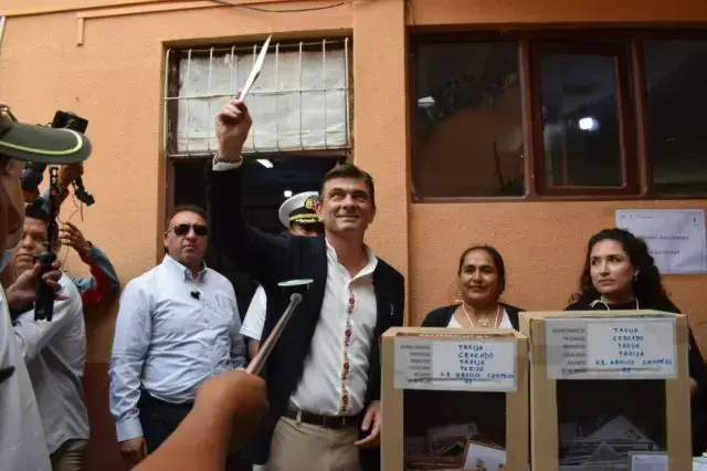 El presidente Rodrigo Paz en las anteriores elecciones.