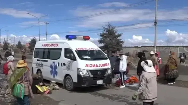 Punto de bloqueo en la ciudad de El Alto. Captura de video del 26 de mayo.