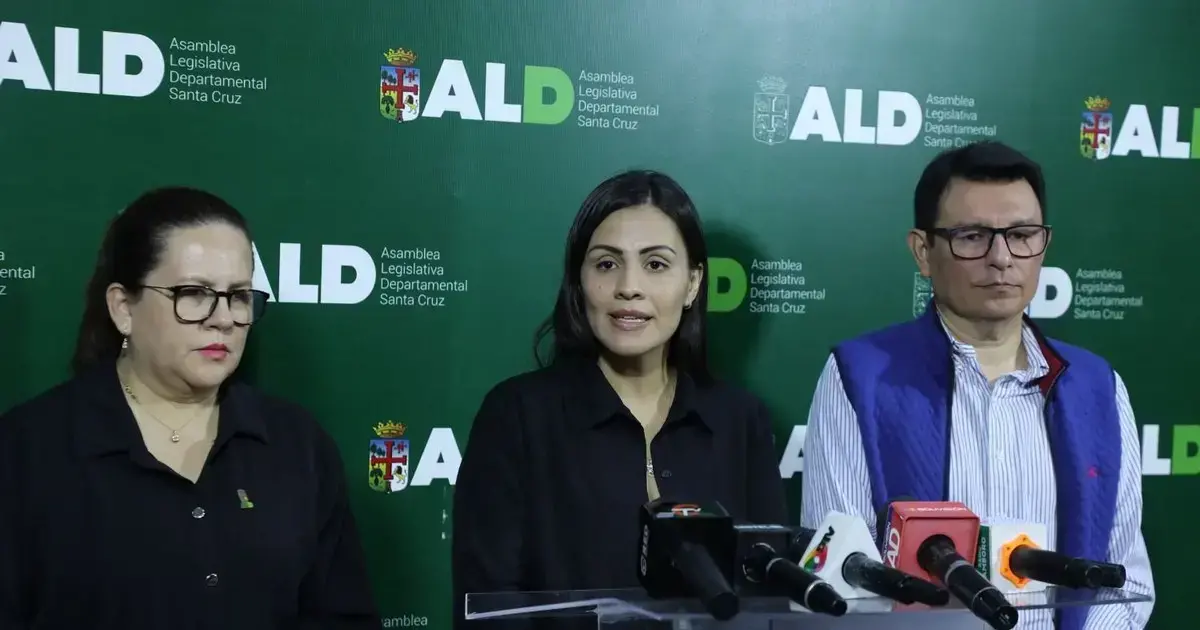 La presidenta de la ALD, María René Álvarez, en conferencia de prensa