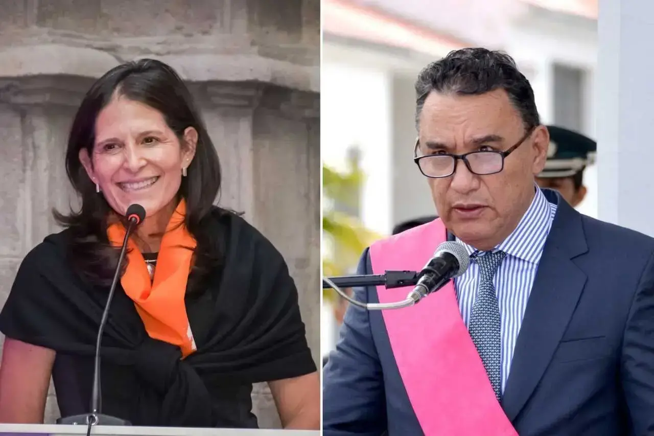 Beatriz García y Marcelo Salinas, ministros salientes.