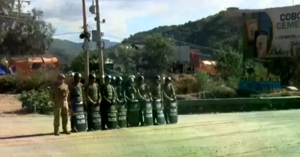 Parte de los uniformados en Parotani. Foto: BTV