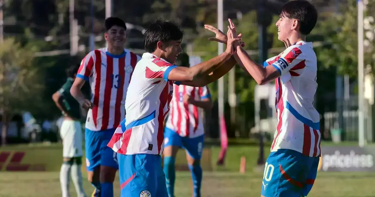 Festejo paraguayo ante Bolivia por el torneo Sub-16.