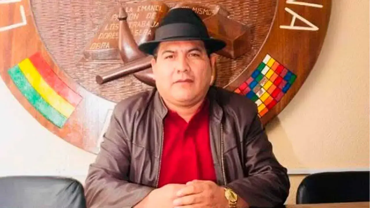 Claudio Choque, secretario general de la COB.