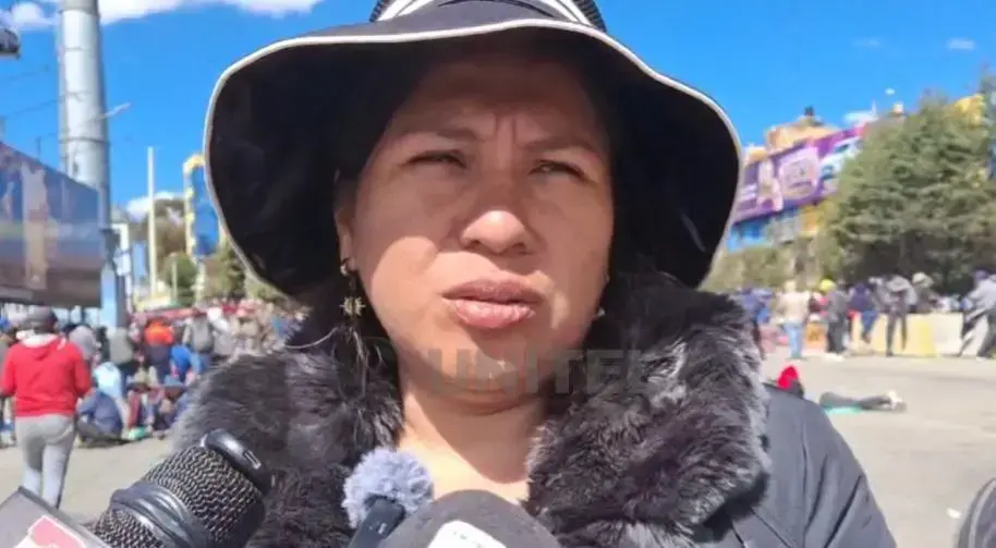 La dirigente Yesenia Vargas en la ciudad de El Alto, fue la semana pasada.